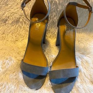 Baby Blue Block Heels